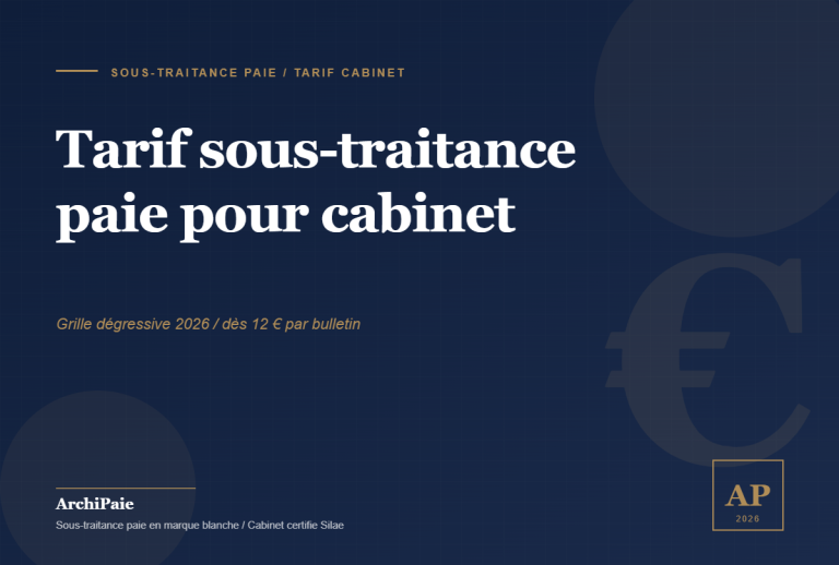 Cover tarif sous-traitance paie cabinet Archipaie