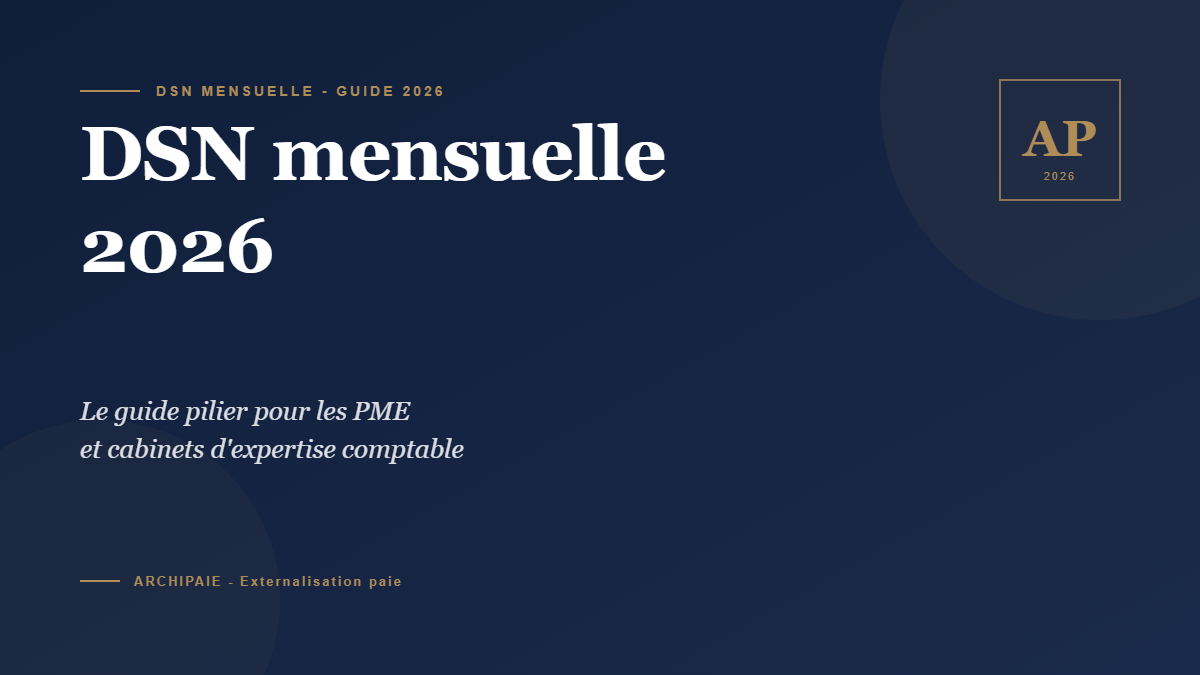 DSN mensuelle 2026 : guide complet PME et cabinets EC — Archipaie