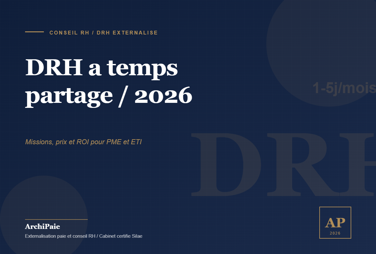 DRH à temps partagé en 2026 : missions, prix et ROI pour PME et ETI — Archipaie