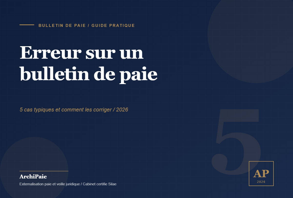 Erreur sur un bulletin de paie : 5 cas typiques et comment les corriger