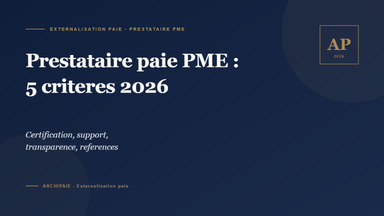 Choisir un prestataire paie PME 5 criteres 2026 - Archipaie