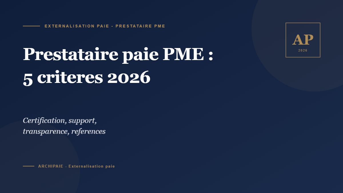 Choisir un prestataire paie PME 5 criteres 2026 - Archipaie