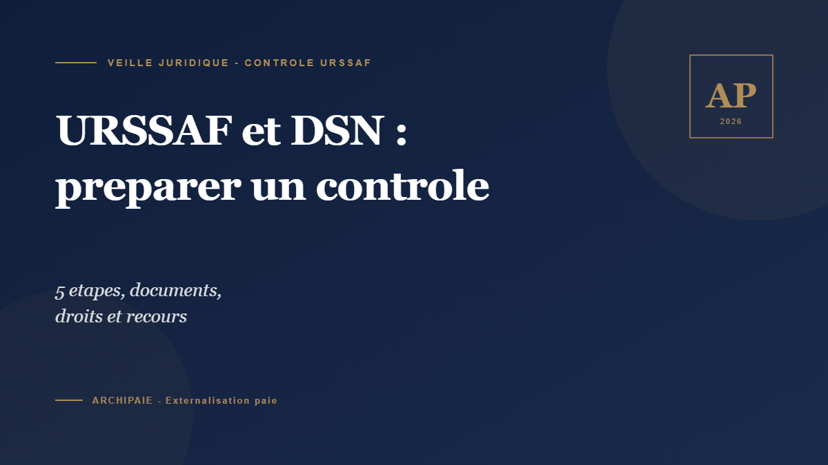 URSSAF et DSN preparer un controle paie en 5 etapes 2026 - Archipaie