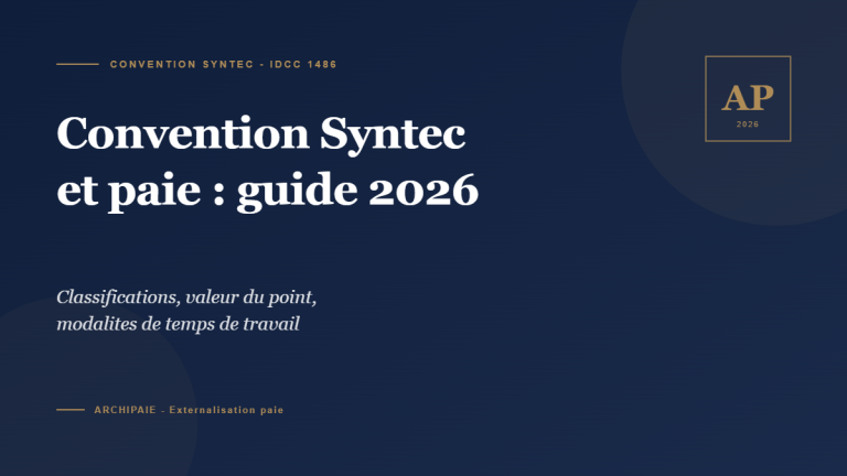 Convention collective Syntec et paie guide 2026 - Archipaie