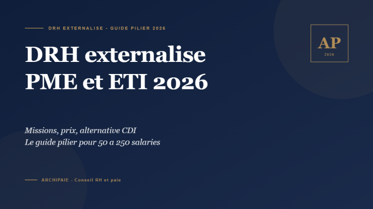 DRH externalise 2026 : guide complet PME et ETI - Archipaie
