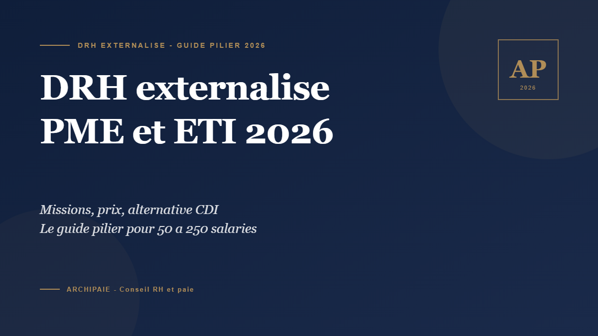 DRH externalise 2026 : guide complet PME et ETI - Archipaie