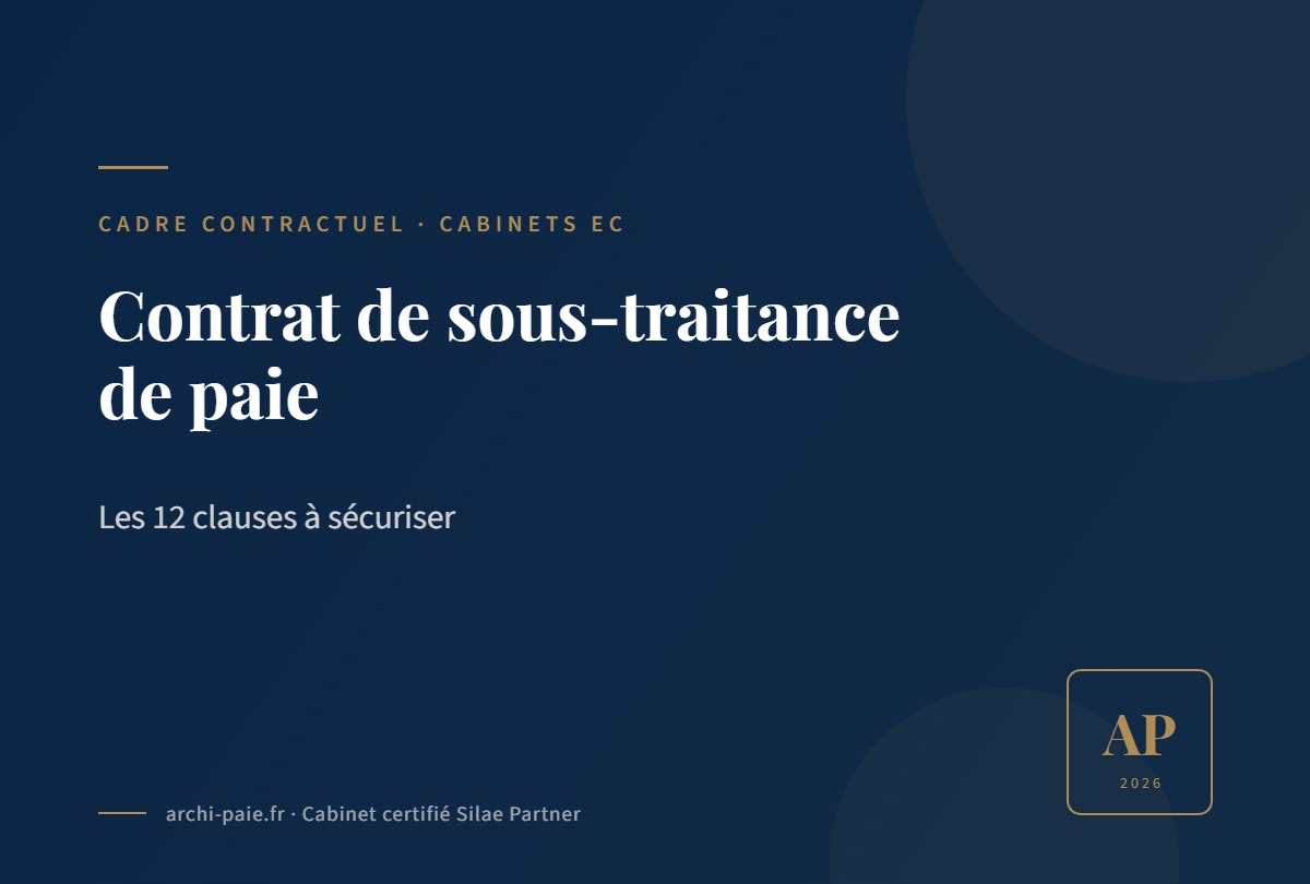 Contrat de sous-traitance de paie : les 12 clauses clés à sécuriser — Archipaie