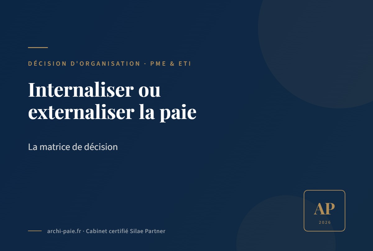 Internaliser ou externaliser la paie : la matrice de décision — Archipaie